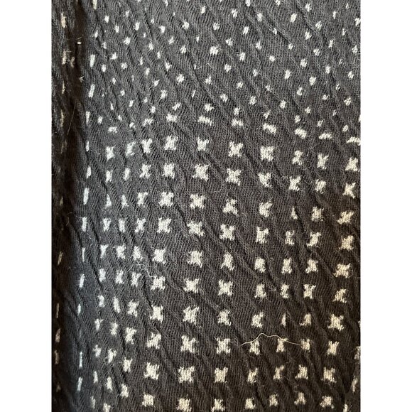 J Jill Pure Black Gray Textured Dot Print Dolman Sleeve Sweater Boxy Oversize XS - Picture 8 of 9